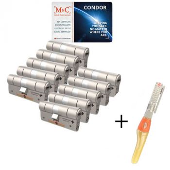 M&C Condor SKG3 - 10 cilinders met 8 sleutels