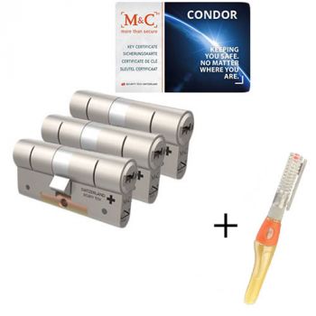M&C Condor SKG3 - 3 cilinders met 5 sleutels
