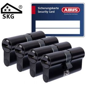 Abus Bravus 3000 SKG3 mat zwart - 4 cilinders met 12 sleutels
