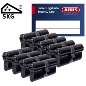 Abus Bravus 3000 SKG3 mat zwart - 9 cilinders met 27 sleutels