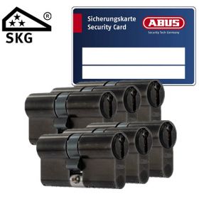 Abus S6+ SKG3 mat zwart - 6 cilinders met 18 sleutels
