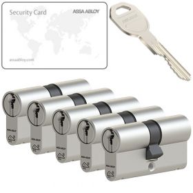 Assa Abloy C250 SKG3 - 5 cilinders met 15 sleutels