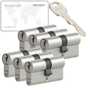 Assa Abloy C250 SKG3 - 6 cilinders met 18 sleutels