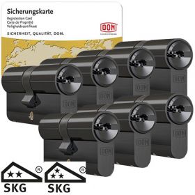 Dom IX Teco SKG2 zwart - 7 cilinders met 21 sleutels