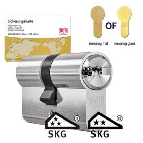 DOM IX Teco SKG3 messing - 1 cilinder met 3 sleutels