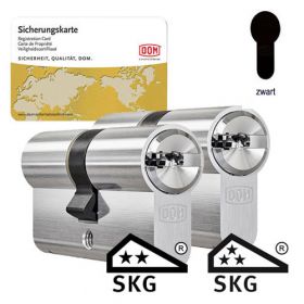 Dom IX Twido SKG2 zwart - 2 cilinders met 6 sleutels