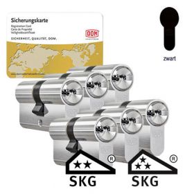 Dom IX Twido SKG2 zwart - 6 cilinders met 18 sleutels