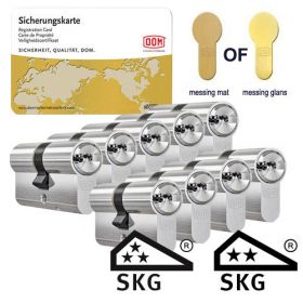 DOM IX Twido SKG3 messing - 9 cilinders met 27 sleutels