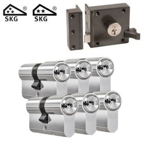 DOM oplegslot bruin + 6x DOM IX Teco cilinder