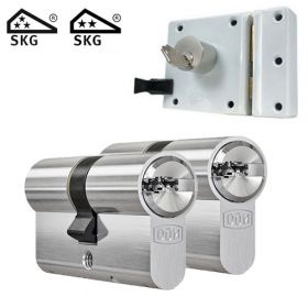 DOM oplegslot wit + 2x DOM IX Twido cilinder