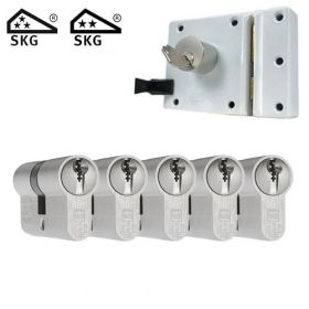 DOM oplegslot wit + 5x DOM Plura cilinder