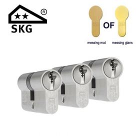 DOM Plura SKG2 messing - 3 cilinders met 9 sleutels