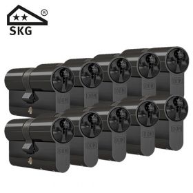 DOM Plura SKG2 zwart - 10 cilinders met 30 sleutels