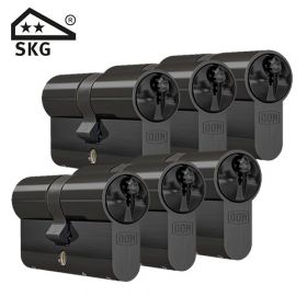 DOM Plura SKG2 zwart - 6 cilinders met 18 sleutels