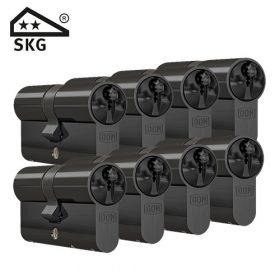 DOM Plura SKG2 zwart - 8 cilinders met 24 sleutels
