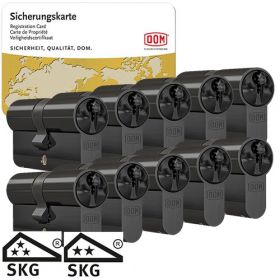 DOM Sigma Plus SKG3 zwart - 10 cilinders met 30 sleutels