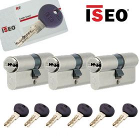 Iseo R7 30/30 set 3 cilindersloten met 6 sleutels SKG3