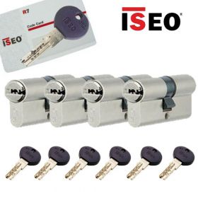 Iseo R7 30/30 set 4 cilindersloten met 6 sleutels SKG3