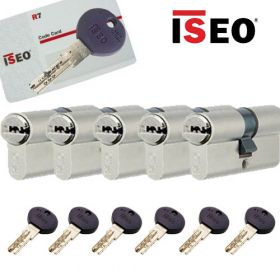 Iseo R7 30/30 set 5 cilindersloten met 6 sleutels SKG3