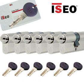 Iseo R7 30/30 set 6 cilindersloten met 6 sleutels SKG3