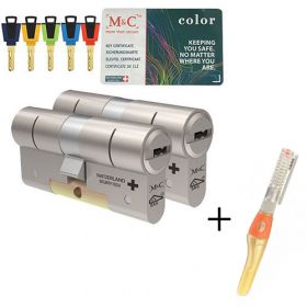 M&C Color+ SKG3 - 2 cilinders met 5 sleutels
