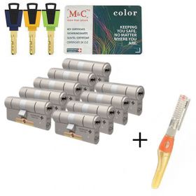 M&C Color+ SKG3 - 9 cilinders met 8 sleutels