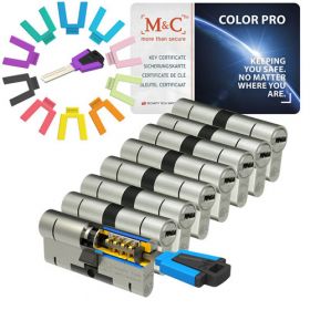 M&C Color Pro 32/32 set 8 cilindersloten met 9 sleutels SKG3