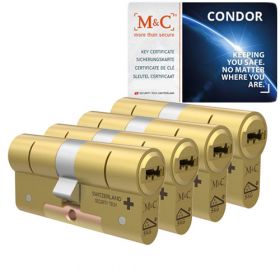 M&C Condor SKG3 messing - 4 cilinders met 7 sleutels