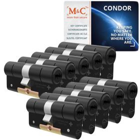 M&C Condor SKG3 zwart - 10 cilinders met 8 sleutels