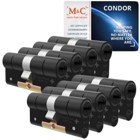 M&C Condor SKG3 zwart - 8 cilinders met 8 sleutels