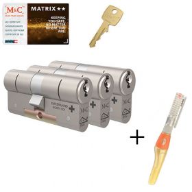 M&C Matrix M2 SKG2 - 3 cilinders met 5 sleutels