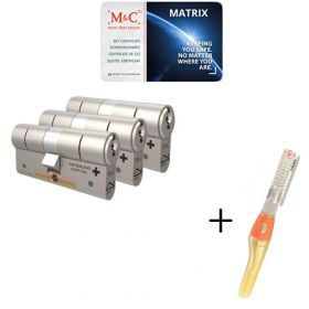 M&C Matrix SKG3 - 3 cilinders met 5 sleutels