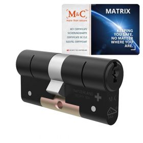 M&C Matrix SKG3 zwart - 1 cilinder met 3 sleutels