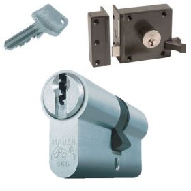 Mauer oplegslot bruin + 1x Mauer F3 cilinder