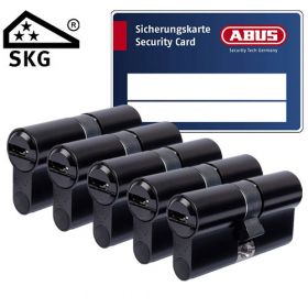 Abus Bravus 3000 SKG3 mat zwart - 5 cilinders met 15 sleutels