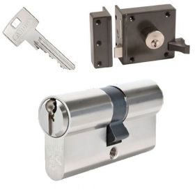 Abus oplegslot bruin + 1x Abus S6+ cilinder