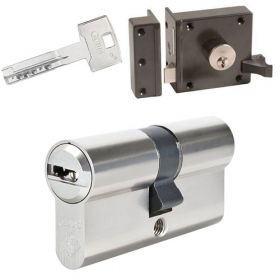 Abus oplegslot bruin + 1x Abus Vela 1000 cilinder