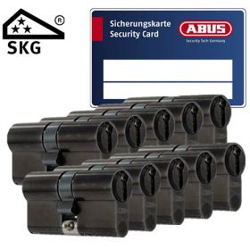 Abus S6+ SKG3 mat zwart - 10 cilinders met 30 sleutels