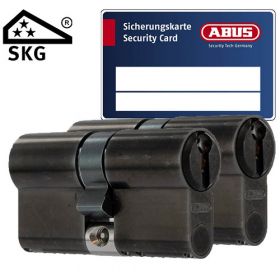 Abus S6+ SKG3 mat zwart - 2 cilinders met 6 sleutels