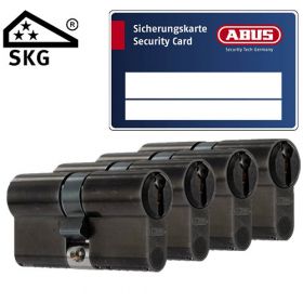 Abus S6+ SKG3 mat zwart - 4 cilinders met 12 sleutels