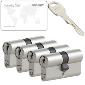 Assa Abloy C250 SKG3 - 4 cilinders met 12 sleutels