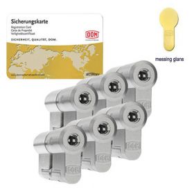 Dom Diamant SKG3 messing - 6 cilinders met 18 sleutels