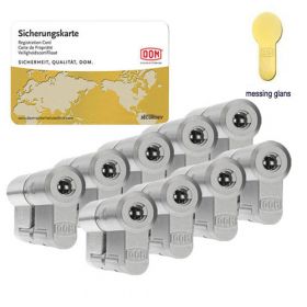 Dom Diamant SKG3 messing - 9 cilinders met 27 sleutels