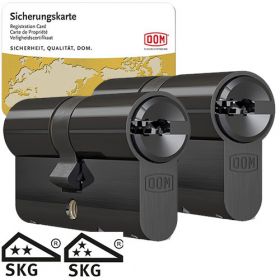 Dom IX Teco SKG2 zwart - 2 cilinders met 6 sleutels