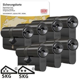 DOM IX Teco SKG3 zwart - 7 cilinders met 21 sleutels