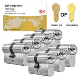 DOM IX Twinstar SKG3 messing - 7 cilinders met 21 sleutels