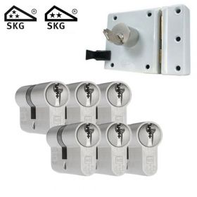 DOM oplegslot wit + 6x DOM Plura cilinder