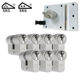 DOM oplegslot wit + 7x DOM Plura cilinder