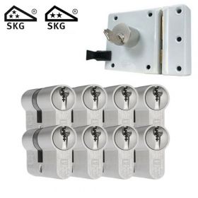 DOM oplegslot wit + 8x DOM Plura cilinder