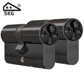 DOM Plura SKG2 zwart - 2 cilinders met 6 sleutels